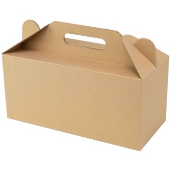 Box carton rectangulaire marron Kraft 32x15x15 cm 3