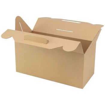 Box carton rectangulaire marron Kraft 32x15x15 cm 4