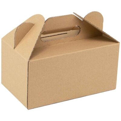 Kraft brown rectangular cardboard box 20x12x10 cm