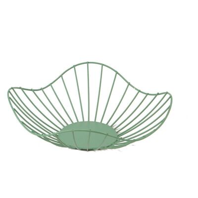Sauvage green asymmetrical metal basket 25x9cm