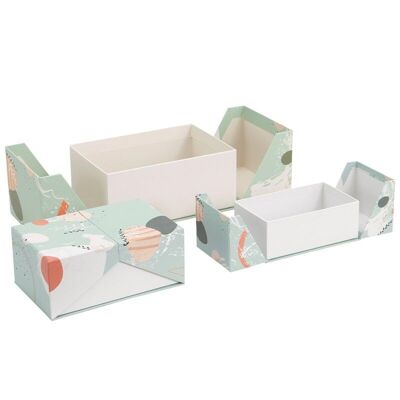 Set of 3 double opening cardboard boxes Spring