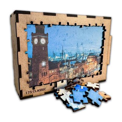 elbPUZZLE No. 01 - St.Pauli Landungsbrücken (Classic) M (175 pieces)