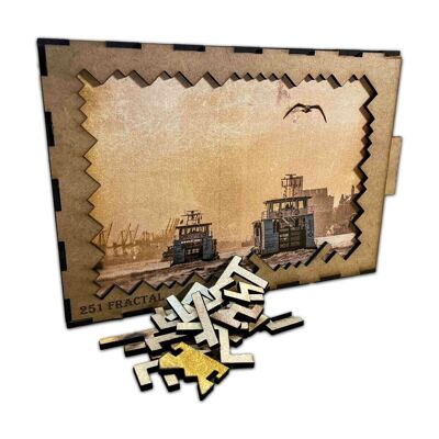 elbPUZZLE No.25 - Elbe Ferry (Fractal) L (251 pieces)