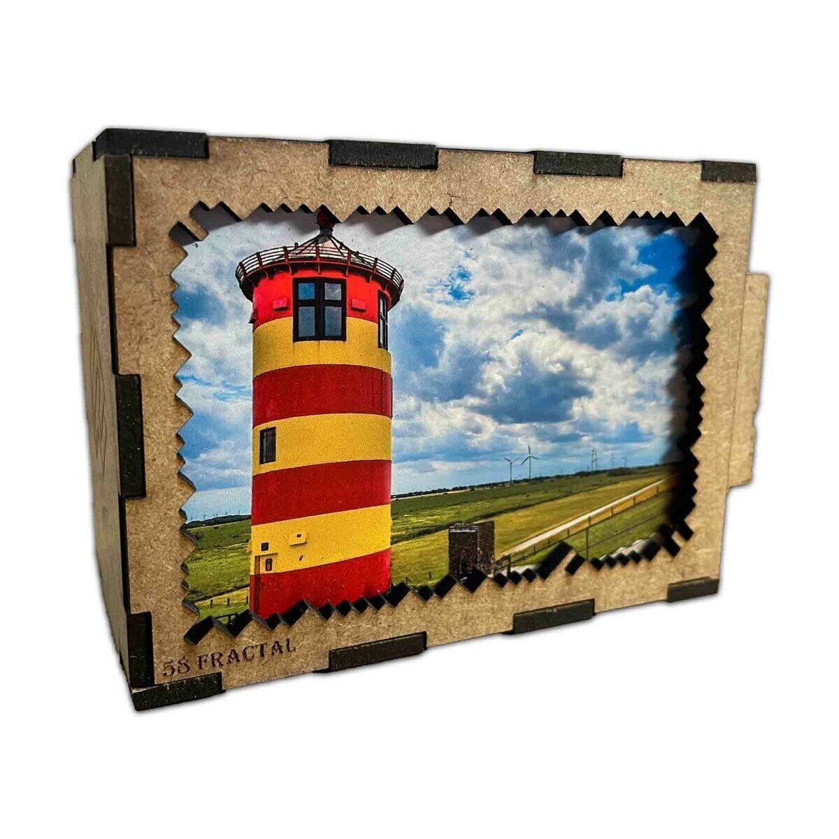 elbPUZZLE No.36 - Pilsum Lighthouse (Fractal) S (58 pieces)