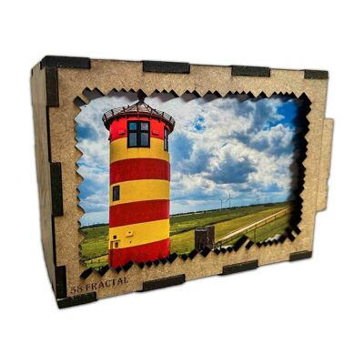 elbPUZZLE No.36 - Pilsum Lighthouse (Fractal) S (58 pieces)