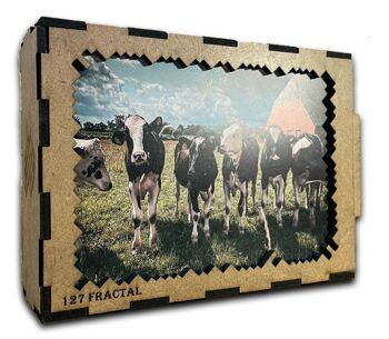 elbPUZZLE No. 30 - Mondes animaux : Vaches (Fractales) XS (55 pièces) 1