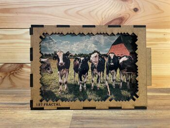 elbPUZZLE No. 30 - Mondes animaux : Vaches (Fractales) XS (55 pièces) 3