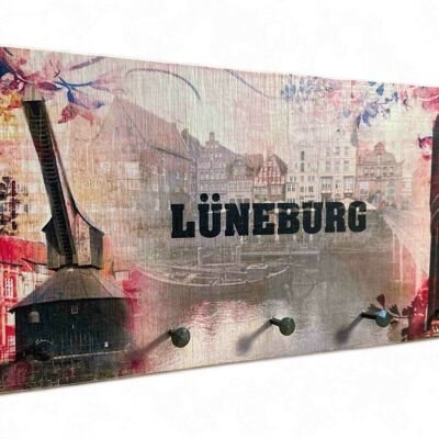 Key rack - Lüneburg harbor (24x12 cm)