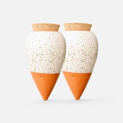 Duo of ollas - Olla Grained white x2