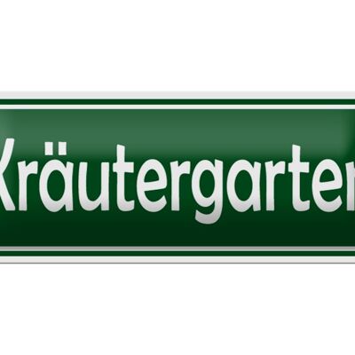 Blechschild Kräutergarten 27x10cm Pflanzen Küchenkräuter Dekoration