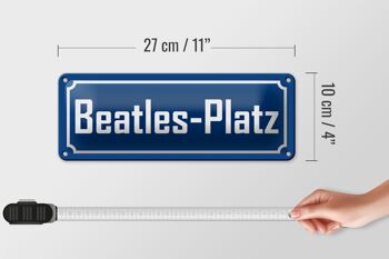 Plaque en tôle Beatles Square 27x10cm Hamburg St. Décoration Pauli 4