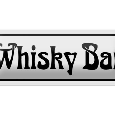 Metal sign Whisky Bar 27x10cm wall bar liquor man cave decoration