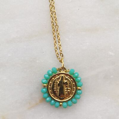 Santo Necklace - Blue Green