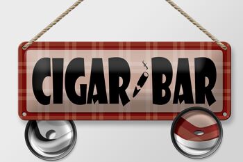 Panneau en étain pour Bar à cigares, 27x10cm, décoration de salon pour fumer 2