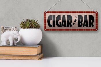 Panneau en étain pour Bar à cigares, 27x10cm, décoration de salon pour fumer 3