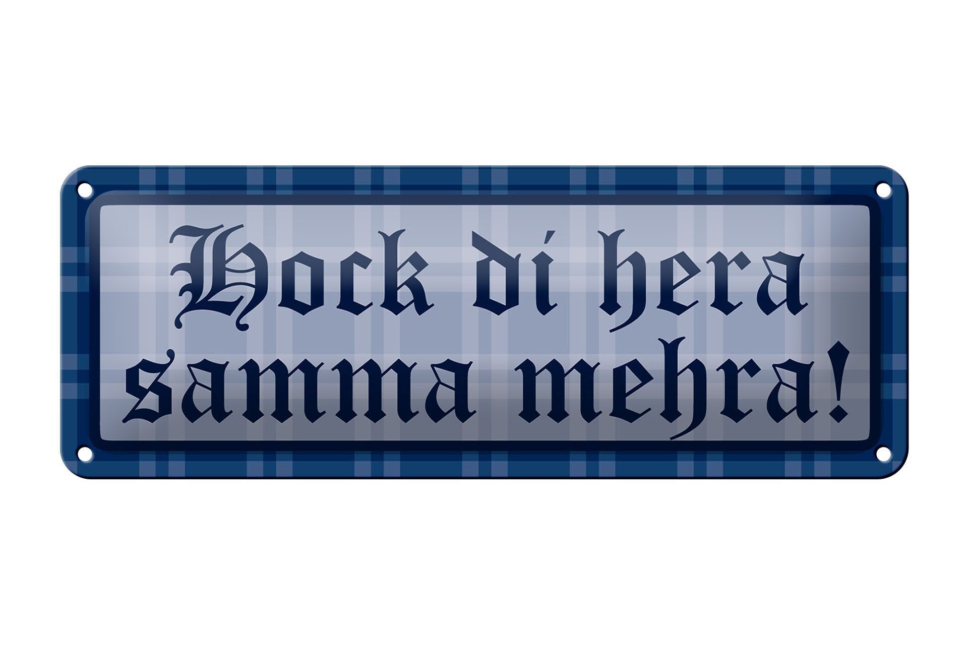 Blechschild Bayrisch Bier 27x10cm Hock die hera samma mehra Dekoration