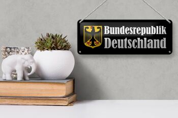 Plaque en tôle avec armoiries 27 x 10 cm, plaque décorative de la République fédérale d'Allemagne 3