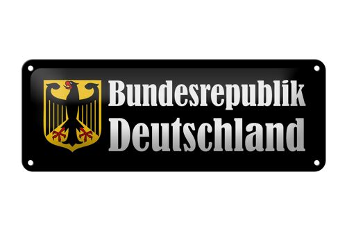 Blechschild Wappen 27x10 cm Bundesrepublik Deutschland Dekoration sign