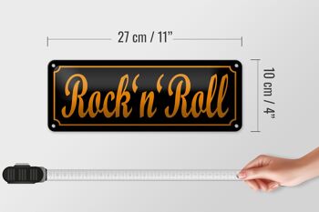 Plaque en tôle Rock'n'Roll 27x10cm musique de danse décoration années 50 4