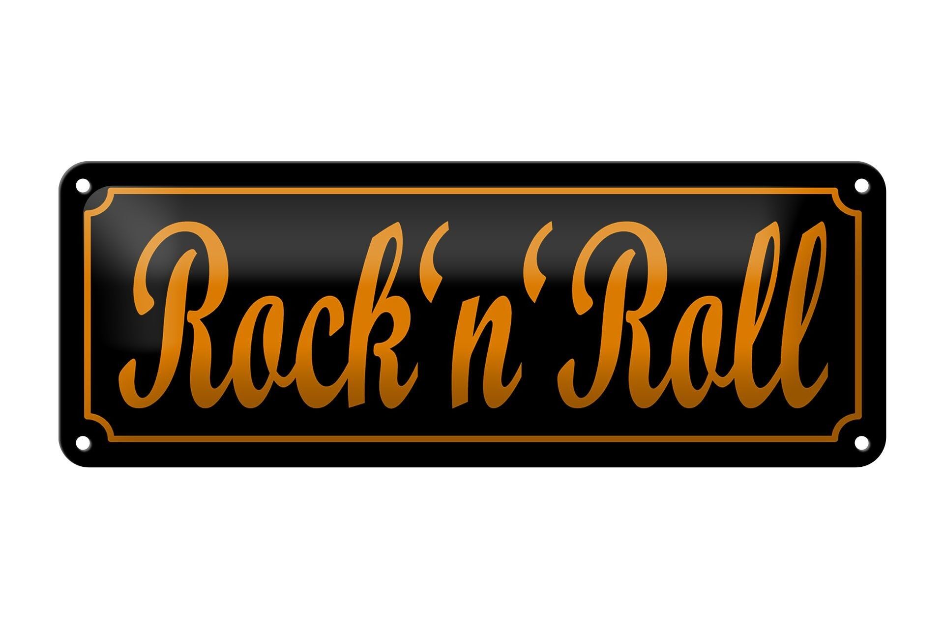 Targa in metallo Rock'n'Roll 27x10cm musica dance anni '50 decorazione