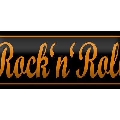 Cartel de chapa Rock'n'Roll 27x10cm música de baile decoración años 50