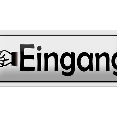 Blechschild Eingang links 27x10cm Pfeilwegweiser Dekoration