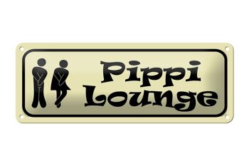 Plaque en tôle Pippi Lounge 27x10cm, décoration de toilettes 1
