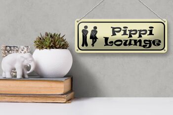 Plaque en tôle Pippi Lounge 27x10cm, décoration de toilettes 3