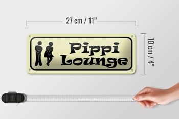 Plaque en tôle Pippi Lounge 27x10cm, décoration de toilettes 4