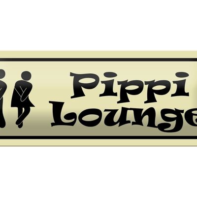 Targa in metallo Pippi Lounge 27x10 cm decorazione WC