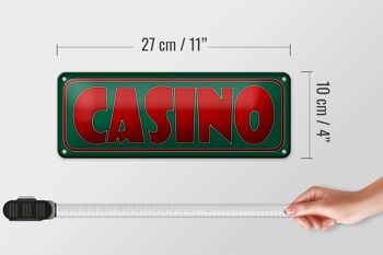 Signe en étain note 27x10cm décoration casino 4