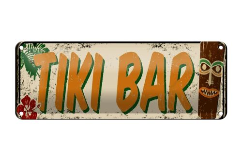 Blechschild 27x10cm Tiki Bar Wanddeko Dekoration