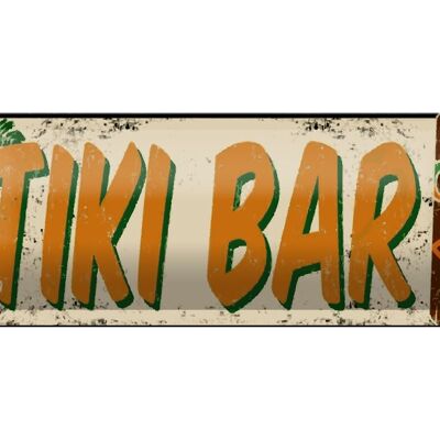 Blechschild 27x10cm Tiki Bar Wanddeko Dekoration