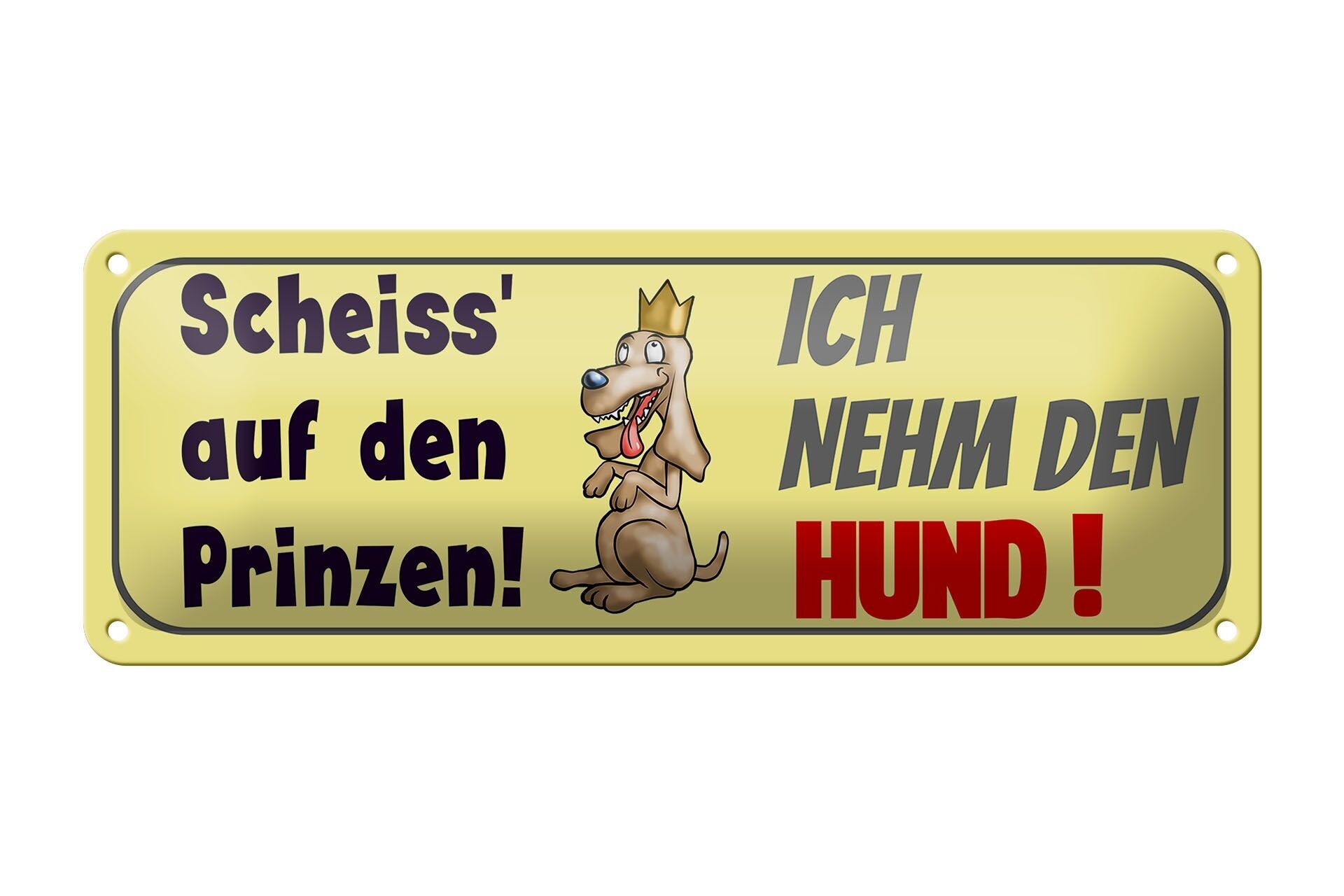 Targa in metallo con scritta 27x10 cm Decorazione Fanculo il Principe