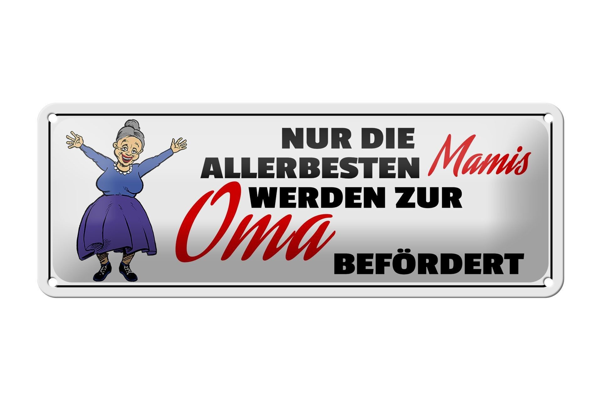 Targa in metallo con scritta 27x10 cm promossa a decorazione della nonna