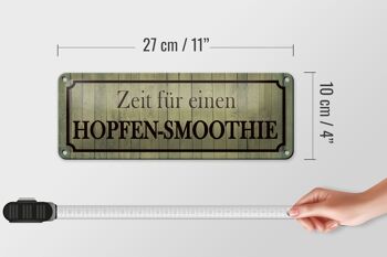 Plaque en étain disant 27x10cm Time for hop smoothie decoration 4