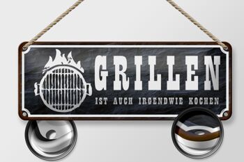 Plaque en tôle 27x10cm Griller, c'est aussi décorer la cuisine 2