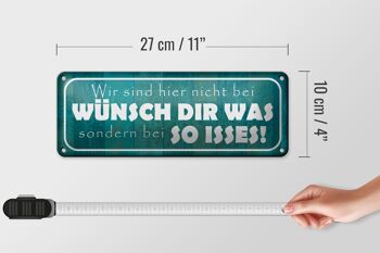 Plaque en tôle disant 27x10cm Nous ne sommes pas chez Wünsch Dir Was Décoration 4