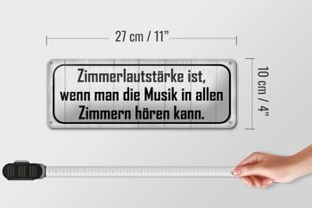 Panneau en étain indiquant 27x10cm Le volume de la pièce est la musique dans la décoration 4