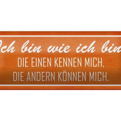 Blechschild Spruch 27x10cm ich bin wie ich bin die einen Dekoration