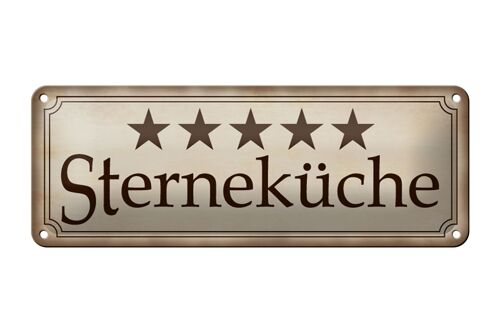 Blechschild Spruch 27x10 cm 5 Sterneküche Dekoration Koch Küche