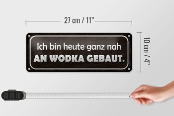 Plaque en étain disant 27x10cm aujourd'hui construit très proche de la décoration de la vodka 4