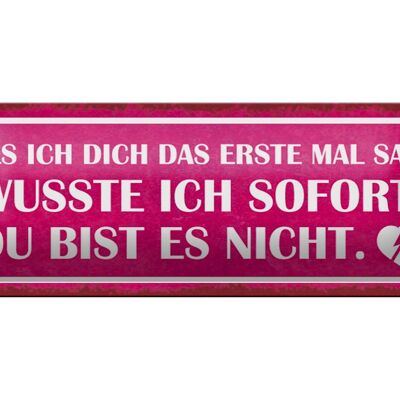 Blechschild Spruch 27x10cm als ich dich das erste Mal sah Dekoration