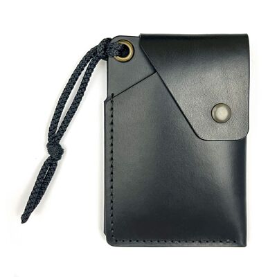 Cartera Minimalista de Piel Savanna – Negro