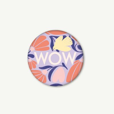 Magnet WOW floral pattern 37 mm