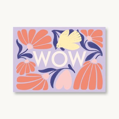 Carte postale WOW motif floral