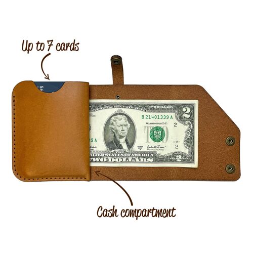 Leather wallet Elegant – Light brown