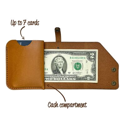 Leather wallet Elegant – Light brown