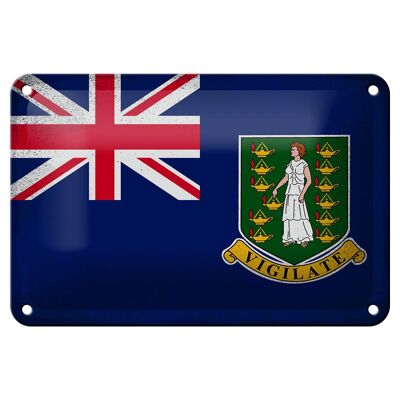 Blechschild Flagge Britische Jungferninseln 18x12cm Vintage Dekoration
