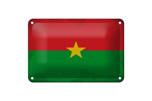 Blechschild Flagge Burkina Faso 18x12cm Flag Vintage Dekoration
